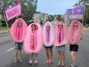 stupid-leftists-multicolored-vagina-protesters Progressive Woman Women