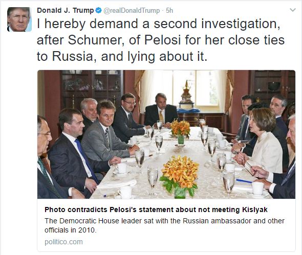 Deep State fail Trump shows Pelosi with Russian Ambassador