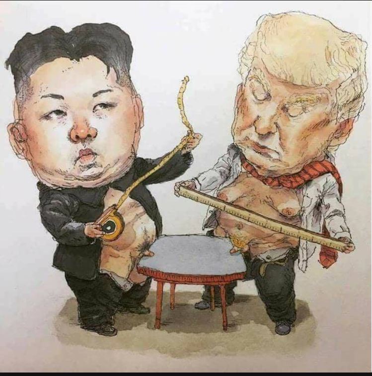 Donald Trump Kim Jong-un comparing penis size