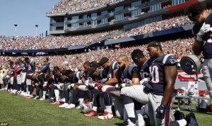 NFL players take a knee