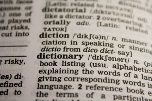 Dictionary word association