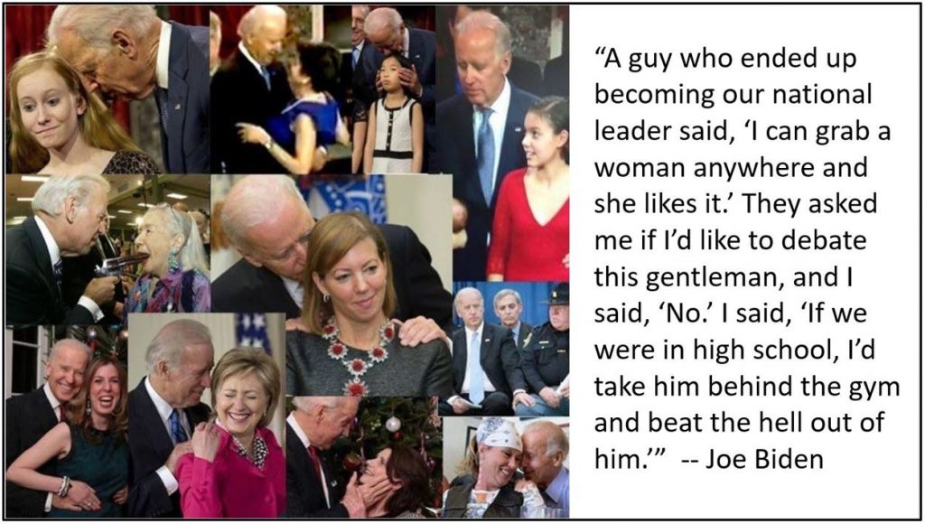 Biden grabs women