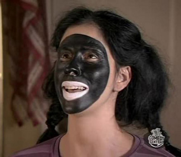 Comedian Sarah Silverman in blackface no Roseanne treatment